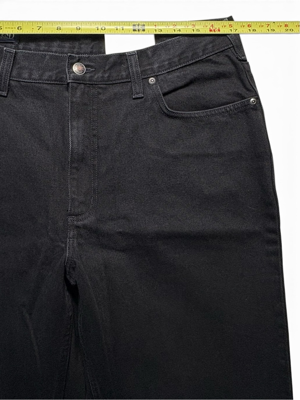 NWT VTG 90s Lands End Relaxed Fit Black Jeans 34x34 Deadstock - Picture 5 of 12